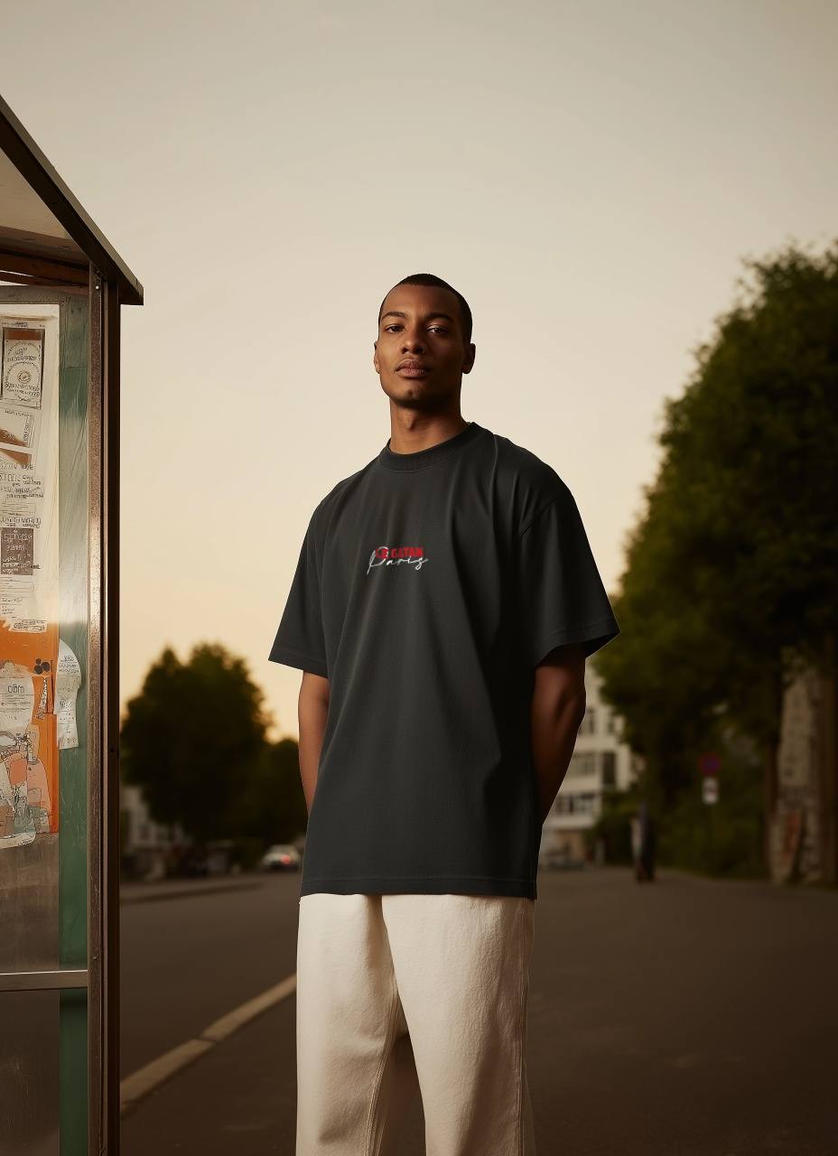 LINE Paris black tee