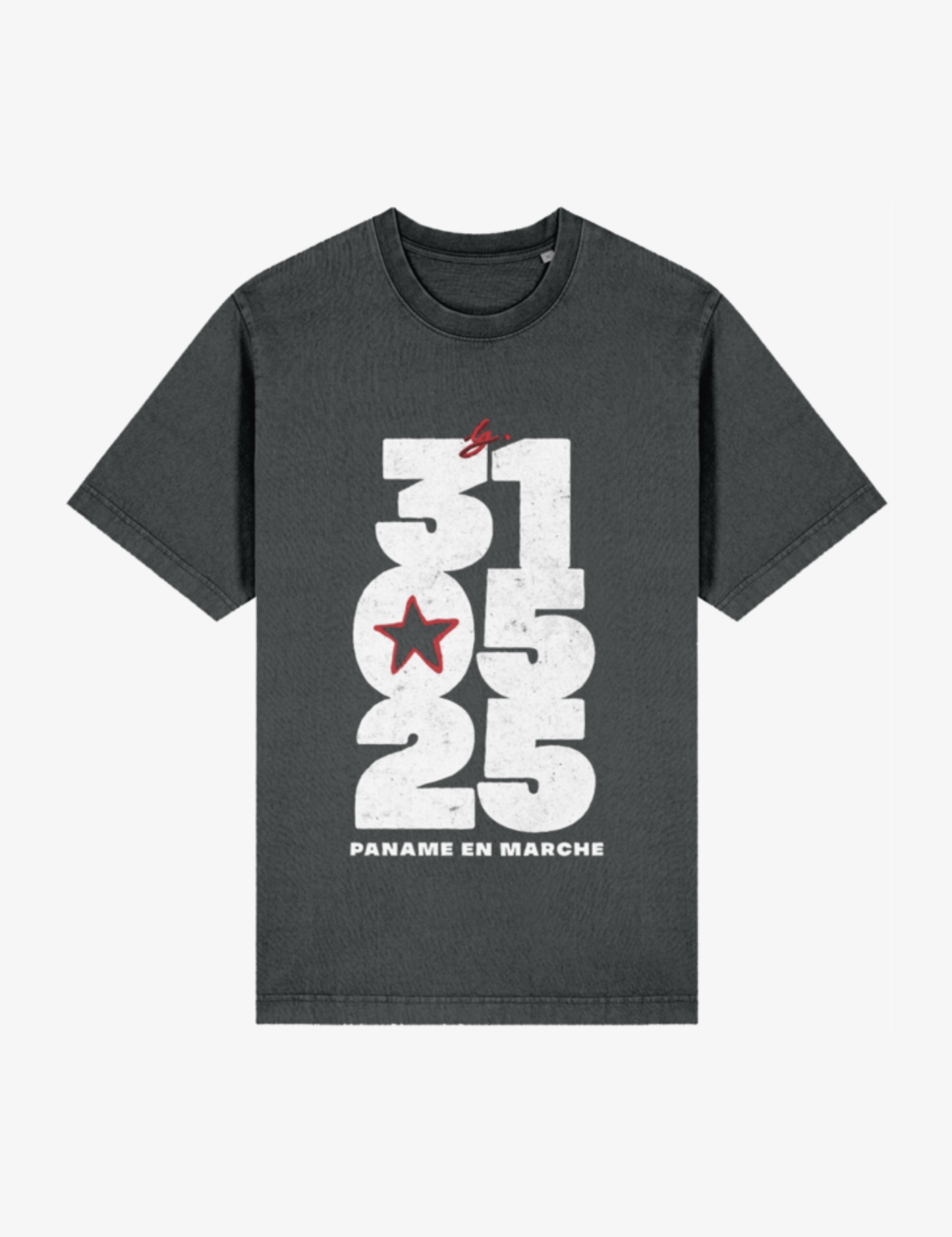 FRAME vintage black rock tee